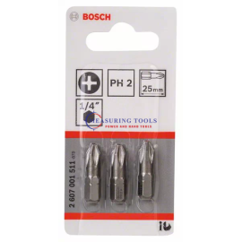 Bosch Extra Hard PH 2, 25 Mm (100 Pcs) Screw Driver Bits