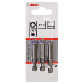 Bosch Extra Hard PZ 2, 49 Mm (3 Pcs) Screw Driver Bits