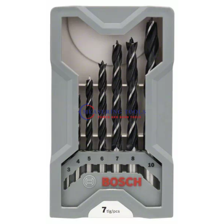 Bosch 7-piece Set 3,4,5,6,7,8,10mm Wood Drill Bits Standard brad point Wood Drill Bits image