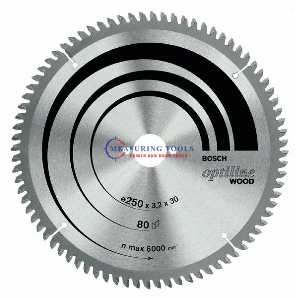 Bosch Optiline Wood, 254 Mm X 30 Mm X 2,5 Mm, 60T Circular Saw Blades Standard Circular saw blade image