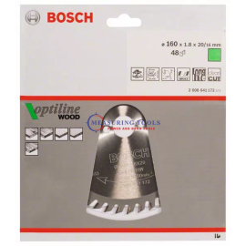 Bosch Optiline Wood, 160 X 20/16 X 1,8 Mm, 48T Circular Saw Blades