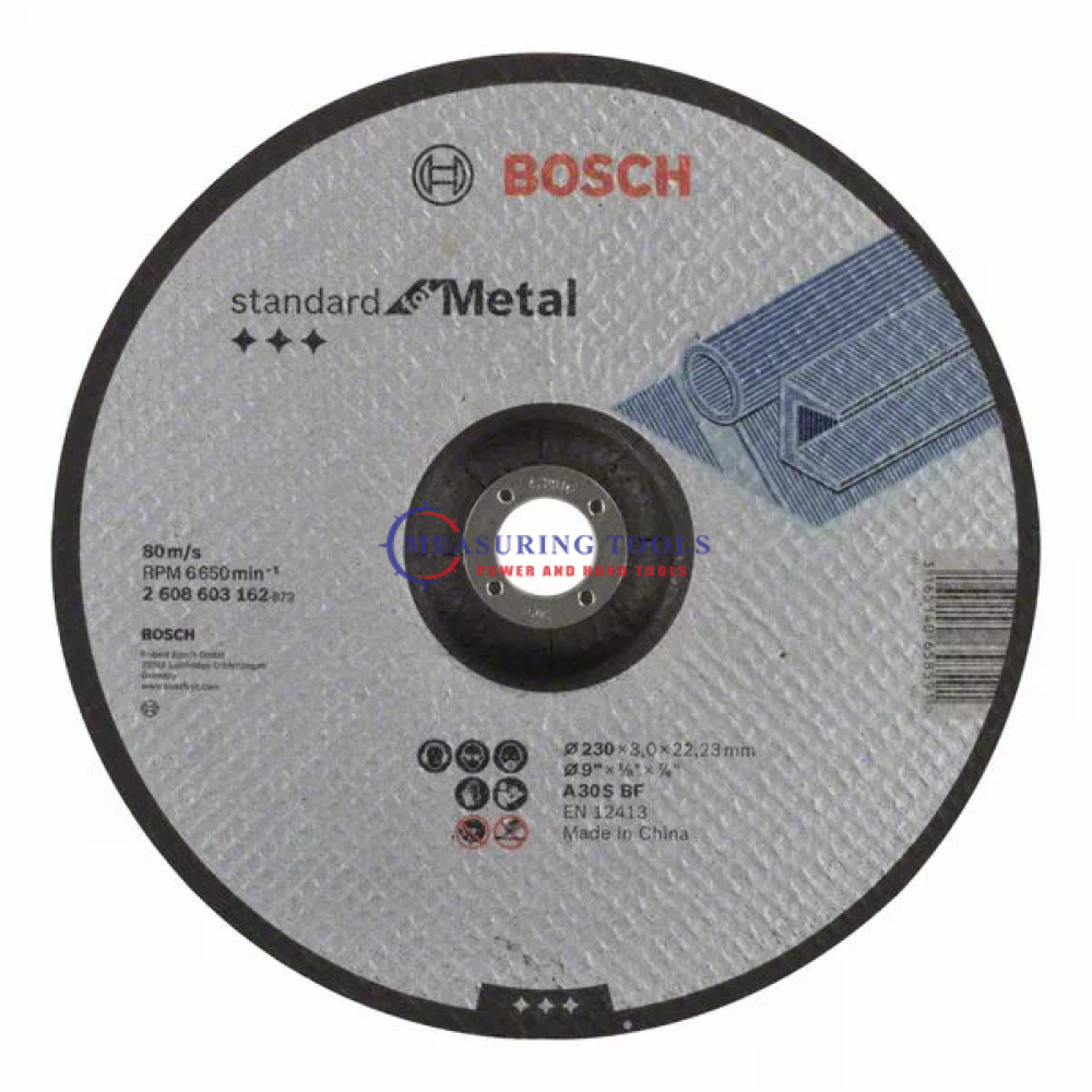 Bosch Standard For Cutting Disc With Depressed Centre, 230 Mm, 22,23 Mm, 3,0 Mm Standard Cutting/grinding discs image
