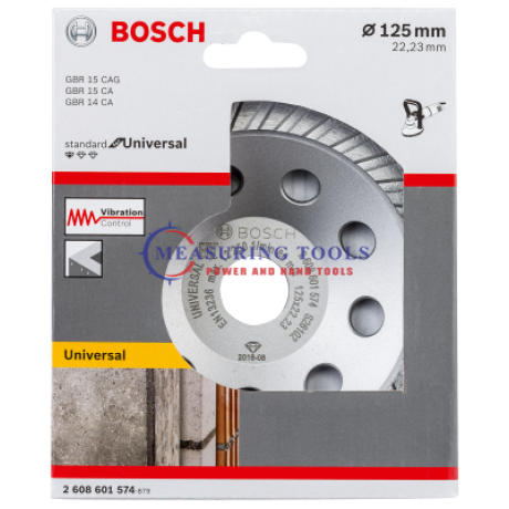 Bosch Standard For Universal Turbo 125 X 22.23 X 5 Mm Diamond Grinding Head Standard Diamond grinding head image