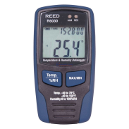 Reed R6030 Temperature & Humidity Datalogger, Lcd, -40/158F, -40/70C, 0-100%Rh