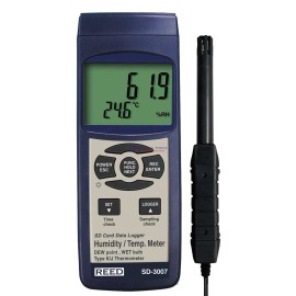 Reed SD-3007 Thermo-Hygrometer W/ Type K Thermocouple, Data Logger