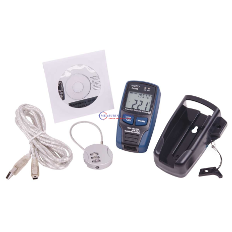Reed R6030 Temperature & Humidity Datalogger, Lcd, -40/158F, -40/70C, 0-100%Rh Thermo-Hygrometers image
