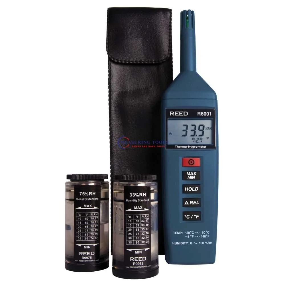 Reed R6001-Kit Thermo-Hygrometer With Humidity Calibration Standards Thermo-Hygrometers & Psychrometers image