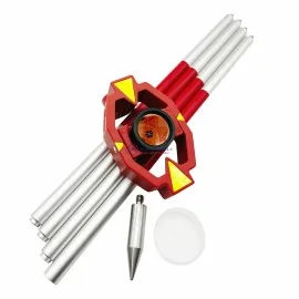 SinoGnss Mini-Circular Prism With Powder-Painted Die Casting Aluminum Holder, Copper Coated