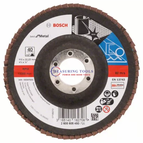 Bosch Best For Metal 115 Mm, 22.23 Mm, G40 Flapdiscs Flap discs image