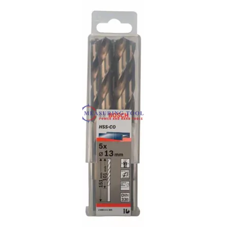Bosch HSS-Co, DIN 338 13 X 101 X 151 Mm (5pcs) Metal Drill Bits HSS-Co Metal drill bits image