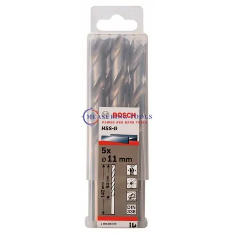 Bosch HSS-G, DIN 338 11 X 94 X 142 Mm (5pcs) Metal Drill Bits HSS-G Metal drill bits image