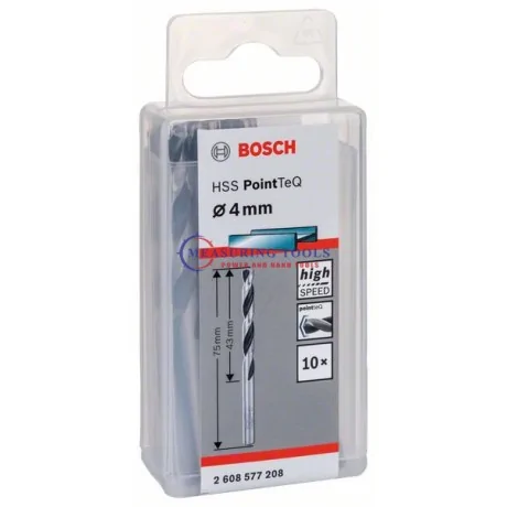 Bosch HSS PointTeQ DIN 338 4 X 43 X 75 Mm (10pcs) Metal Drill Bits HSS PointTeQ Metal drill bits image