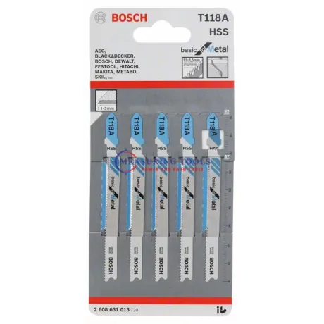 Bosch T 118 A Basic For Metal (5pcs) Jig Saw Blades Jigsaw blades image