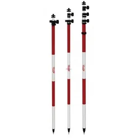 Muya G33002-10 Quick Change Fiberglass Prism Pole With Fixed Tip, Length 1.5-2.6m