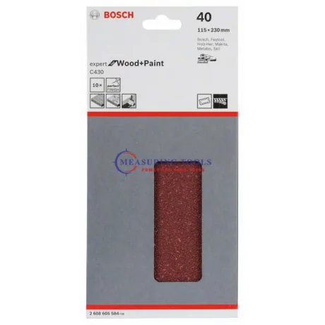 Bosch Velcro Sanding Sheet Expert For Wood 115 X 230, 40 (10pcs)