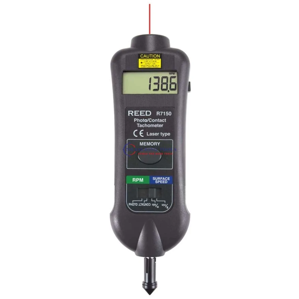 Reed R7150 Tachometer, Photo/Contact, 99,999 Rpm/19,999 Rpm Stroboscopes image